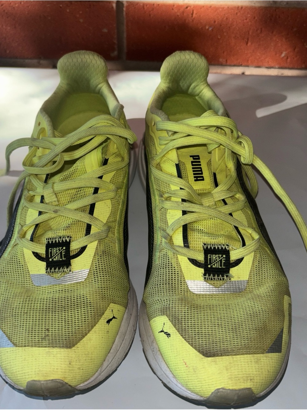 Puma First Mile Men’s Neon Yellow Athletic Running Shoes